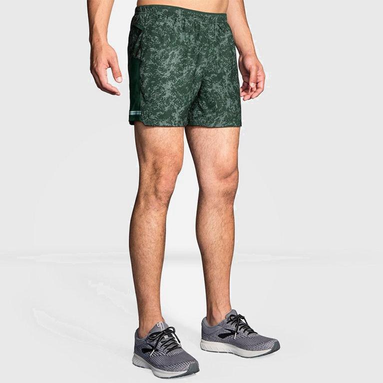 Brooks Sherpa 5 Men's Running Shorts UK Outlet - Green (MDIJQ3091)